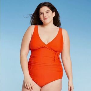 Women's Plus Size One Piece Swimsuit - Kona Sol Orange
